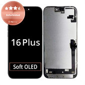 Zaslon za iPhone 16 Plus, Steklo na dotik z okvirjem, Refurbished