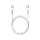 Baseus - Kabel USB-C/USB-C, 1.5m, bela