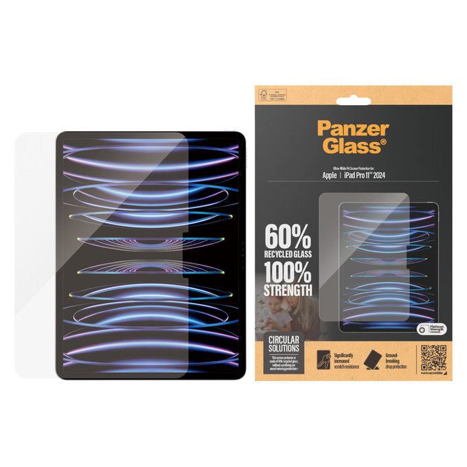 Kaljeno steklo UWF za iPad Pro 11'', Prozorna, PanzerGlass