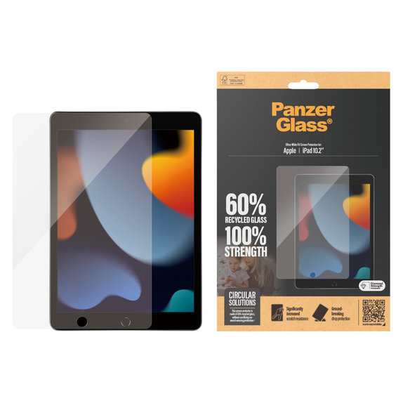 Kaljeno steklo UWF za iPad 10,2'' (2019-2021), Prozorna, PanzerGlass