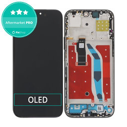 Honor 200 Lite - LCD zaslon + steklo na dotik + okvir (Midnight Black) TFT