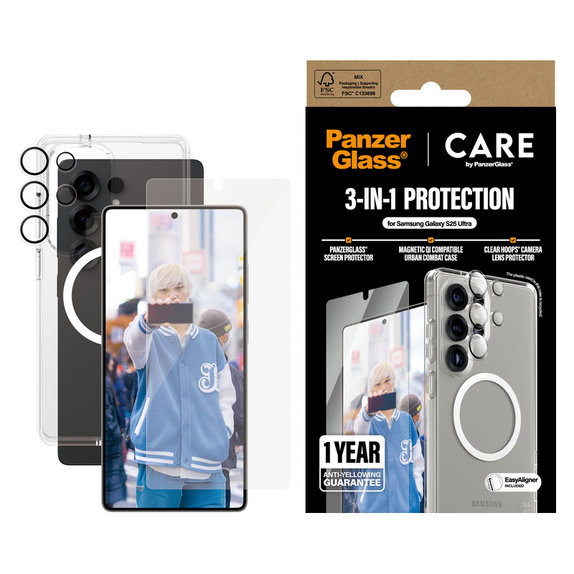 Bundle 3v1 za Samsung Galaxy S25 Ultra, PanzerGlass