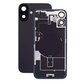 Apple iPhone 16 - Steklo zadnjega ohišja + Leča kamere + Kovinska plošča + Magsafe magnet + Flex kabel (Black)
