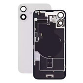Apple iPhone 16 Plus - Steklo zadnjega ohišja + Leča kamere + Kovinska plošča + Magsafe magnet (White)