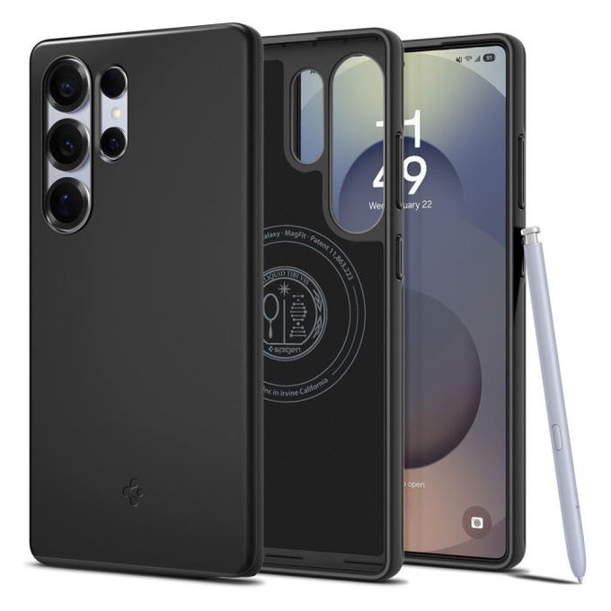 Spigen - Ovitek Thin Fit z MagSafe za Samsung Galaxy S25 Ultra, črna