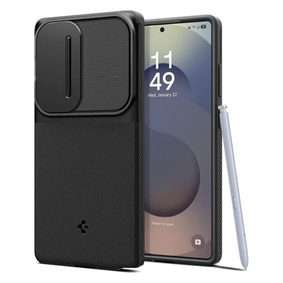 Spigen - Ovitek Optik Armor za Samsung Galaxy S25 Ultra, črna