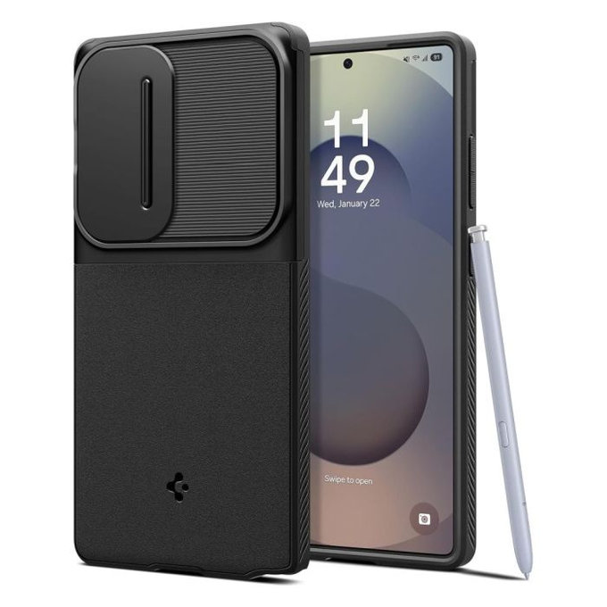 Spigen - Ovitek Optik Armor za Samsung Galaxy S25 Ultra, črna