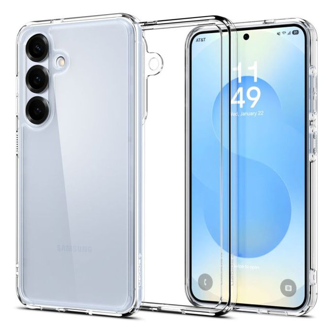 Spigen - Ovitek Ultra Hybrid za Samsung Galaxy S25, Crystal Clear