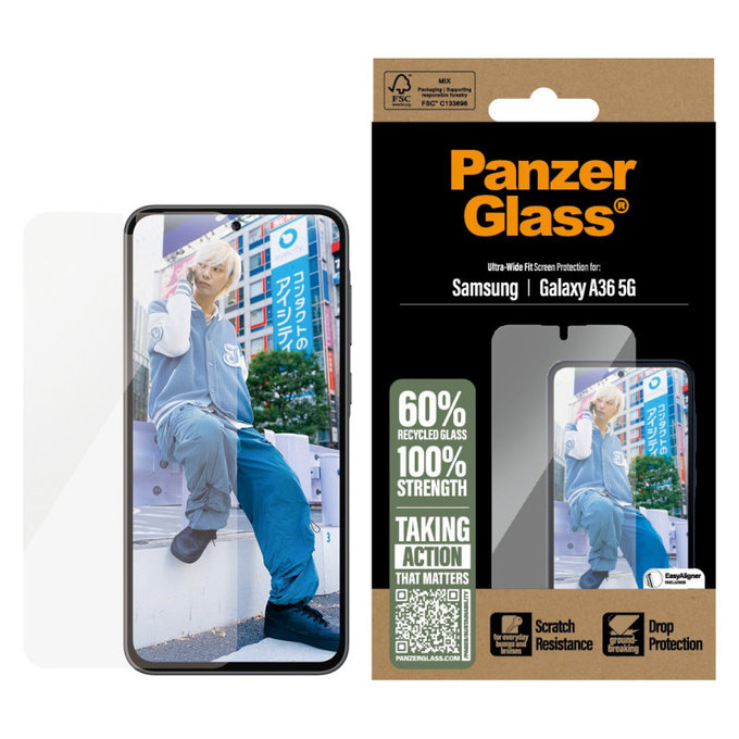 UWF kaljeno steklo za Samsung A36 5G, Transparent, PanzerGlass