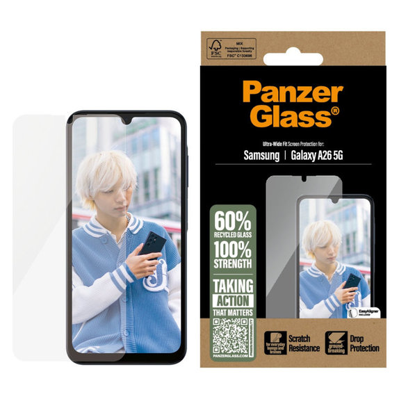UWF kaljeno steklo za Samsung A26 5G, Transparent, PanzerGlass