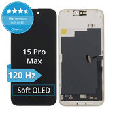 Apple iPhone 15 Pro Max - LCD zaslon + steklo na dotik + okvir Soft OLED FixPremium 120Hz