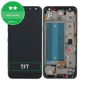LG K40 - LCD zaslon + steklo na dotik + okvir (Black) TFT