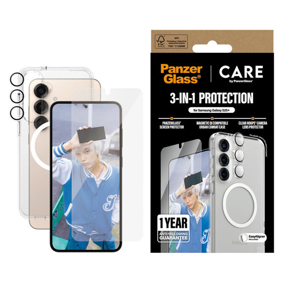 Bundle 3v1 za Samsung Galaxy S25+, PanzerGlass