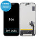 Zaslon Soft OLED za iPhone 16e, Steklo na dotik z okvirjem, FixPremium