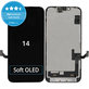 Zaslon Soft OLED za iPhone 14, Steklo na dotik z okvirjem, DIAGNOSTIC