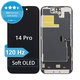 Zaslon Soft OLED za iPhone 14 Pro, Steklo na dotik z okvirjem, DIAGNOSTIC
