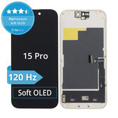 Zaslon Soft OLED za iPhone 15 Pro - Zaslon na dotik + Okvir, DIAGNOSTIC