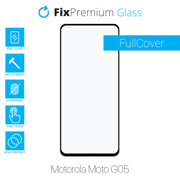 FixPremium FullCover Glass - Kaljeno Steklo za Motorola Moto G05