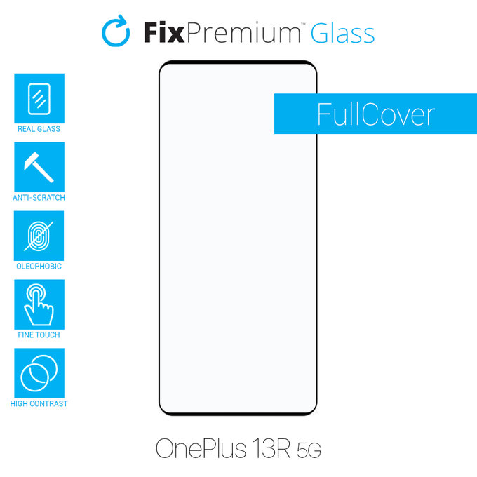 FixPremium FullCover Glass - Kaljeno Steklo za OnePlus 13R 5G CPH2645
