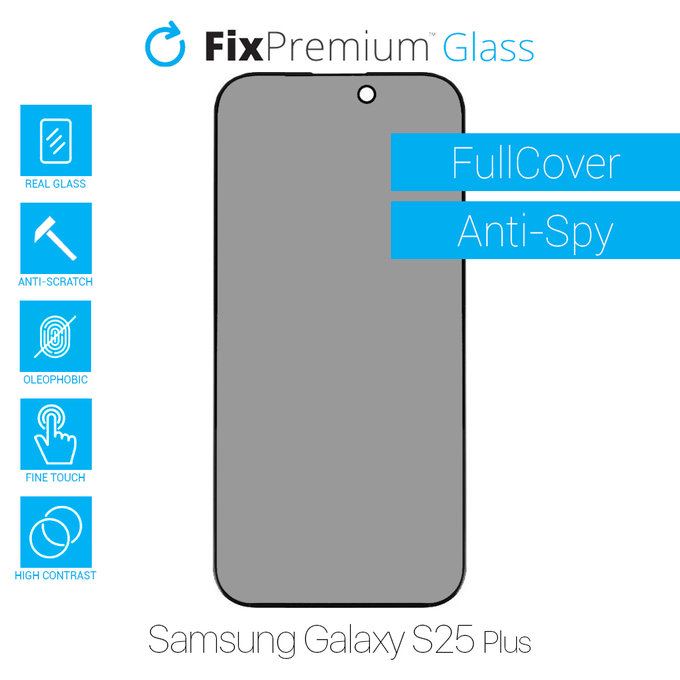 FixPremium Privacy Anti-Spy Glass - Kaljeno Steklo za Samsung Galaxy S25 Plus