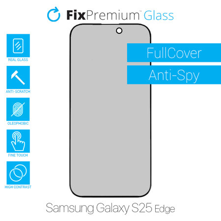 FixPremium Privacy Anti-Spy Glass - Kaljeno Steklo za Samsung Galaxy S25 Edge