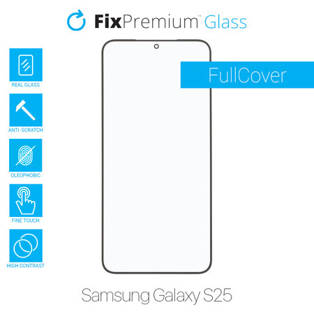 FixPremium FullCover Glass - Kaljeno Steklo za Samsung Galaxy S25