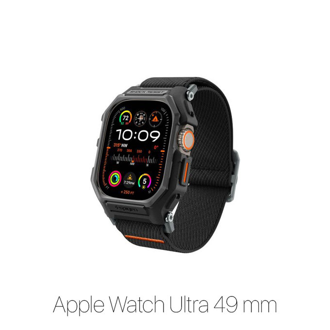 Spigen - Pašček Lite Fit "Pro" za Apple Watch Ultra (49mm), Matte Black