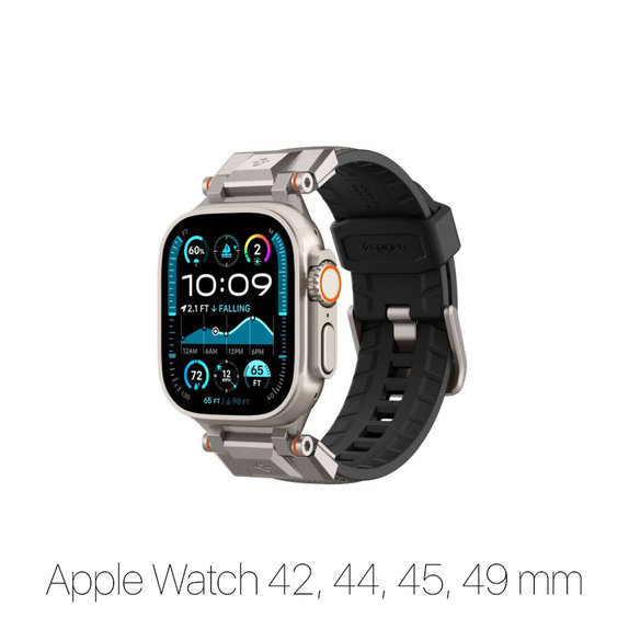 Spigen - Pašček Durapro Armor za Apple Watch (42, 44, 45, 49mm), siva