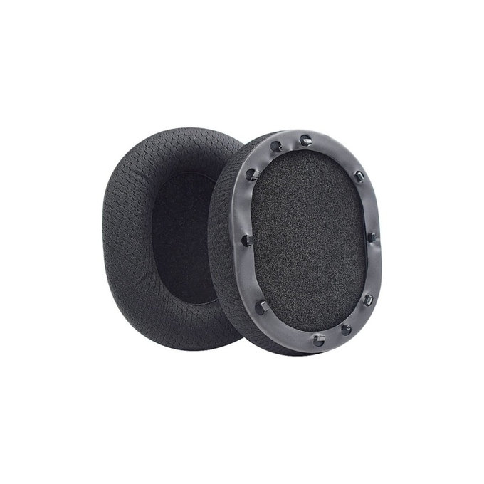 Nadomestne blazinice za ušesa za Razer BlackShark, Spominska pena + Tekstilni, Črne, Hlajeni gel, 1 par