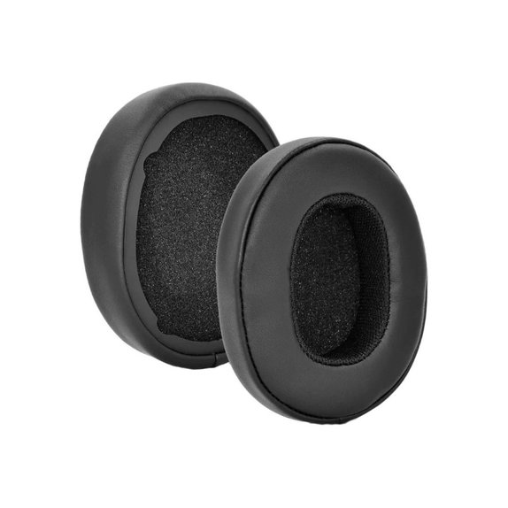 Nadomestne blazinice za ušesa za Skullcandy Hesh 3.0, Crusher, Spominska pena + PU usnje, Črne, 1 Par