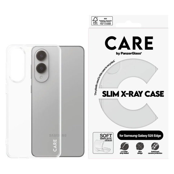 Ovitek X-Ray za Samsung Galaxy S25 Edge, Prozorna, PanzerGlass