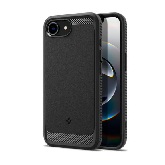 Spigen - Ovitek Rugged Armor z MagSafe za iPhone 16e, Matte Black
