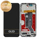 Honor 400 - LCD zaslon + steklo na dotik + okvir (Meteor Silver) - 0235APNS Genuine Service Pack