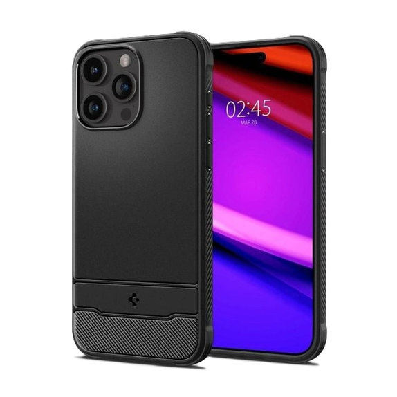 Spigen - Ovitek Rugged Armor z MagSafe za iPhone 15 Pro, Matte Black