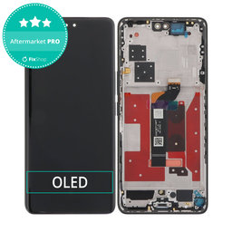 Honor 200 Pro - LCD zaslon + steklo na dotik + okvir (Black) OLED