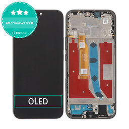 Honor 400 Lite - LCD zaslon + steklo na dotik + okvir (Velvet Black) OLED