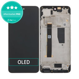 Motorola Moto G84 XT2347 - LCD zaslon + steklo na dotik + okvir (Black) OLED