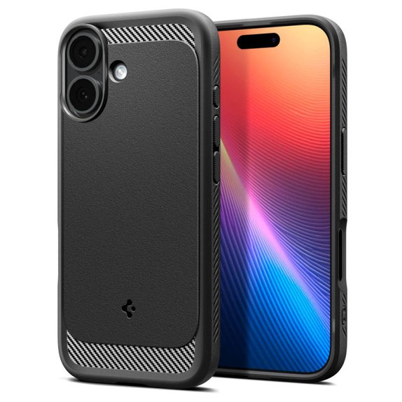Spigen - Etui Rugged Armor z MagSafe za iPhone 17, Matte Black