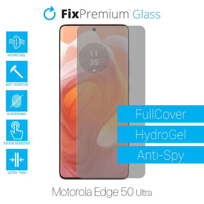 FixPremium HydroGel Anti-Spy - zaščitna folija za Motorola Edge 50 Ultra