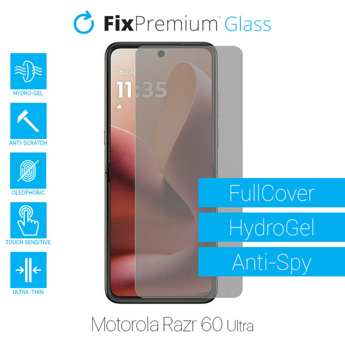 FixPremium HydroGel Anti-Spy - zaščitna folija za Motorola Razr 60 Ultra