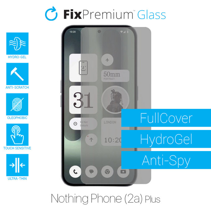 FixPremium HydroGel Anti-Spy - zaščitna folija za Nothing Phone (2a) Plus