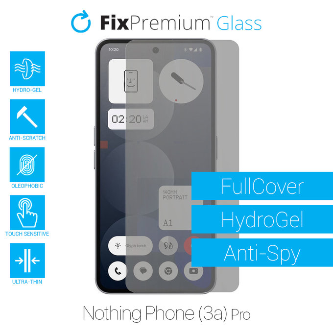 FixPremium HydroGel Anti-Spy - zaščitna folija za Nothing Phone (3a) Pro