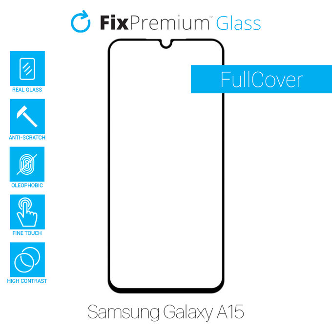 FixPremium FullCover Glass - Kaljeno steklo za Samsung Galaxy A15
