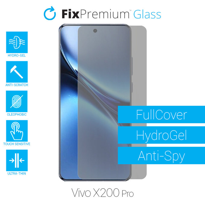 FixPremium HydroGel Anti-Spy - zaščitna folija za Vivo X200 Pro