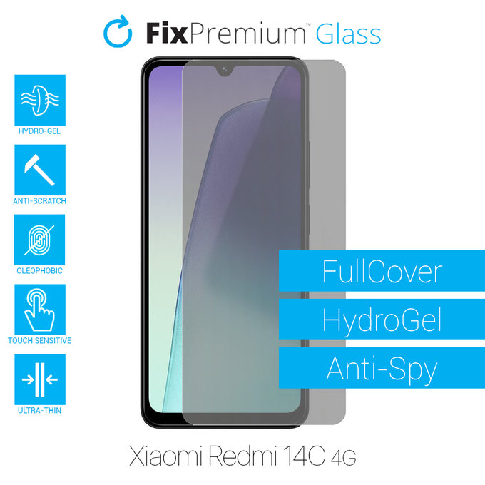 FixPremium HydroGel Anti-Spy - zaščitna folija za Xiaomi Redmi 14C 4G
