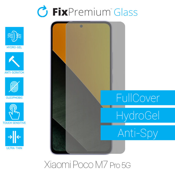 FixPremium HydroGel Anti-Spy - zaščitna folija za Xiaomi Poco M7 Pro 5G