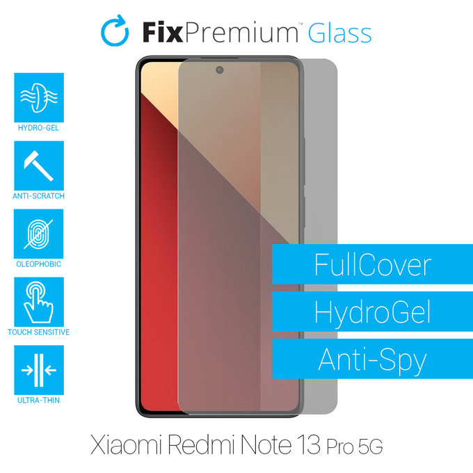 FixPremium HydroGel Anti-Spy - zaščitna folija za Xiaomi Redmi Note 13 Pro 5G 2312DRA50C