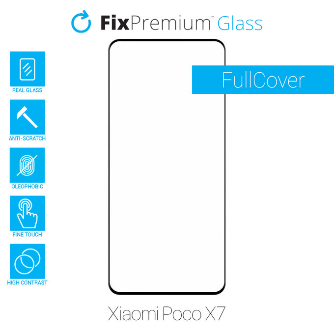 FixPremium FullCover Glass - Kaljeno steklo za Xiaomi Poco X7