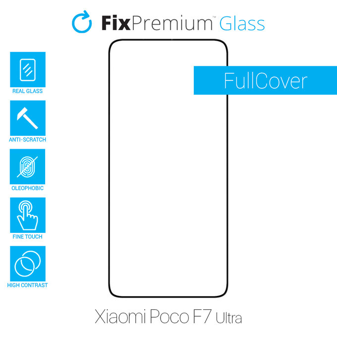FixPremium FullCover Glass - Kaljeno steklo za Xiaomi Poco F7 Ultra