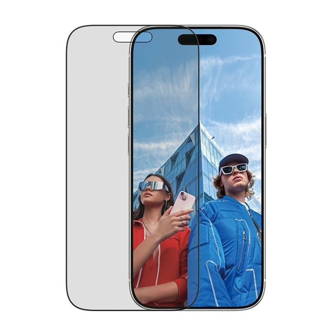PanzerGlass - Tvrđeno steklo UWF 2-Way Privacy z aplikatorjem za iPhone 17 Pro, črna